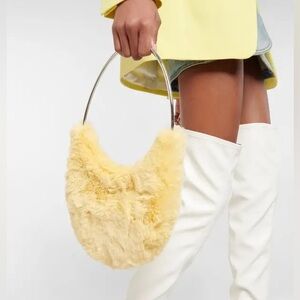 Coperni Swipe Faux Fur Shoulder Bag